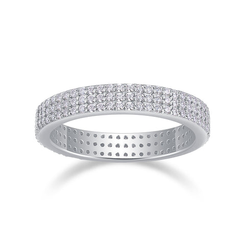 Light Up The Moments - A Fashionable Jewelry Ring Set With Moissanite S925 Sterling Silver And Platinum-plated Diamond