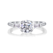 Luxury Fashion Diamond Wedding Ring Classic Set With Moissanite Silver Ring