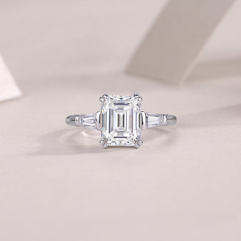 Starry Sky Mirror - A Fashionable Diamond Jewelry Piece Set With Moissanite S925 Sterling Silver And Platinum Diamond Ring