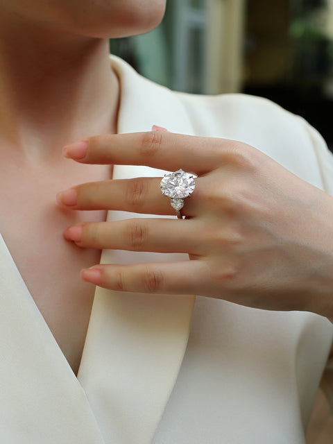 Soul Resonance - A Fashionable And Luxurious Jewelry Accessory Set With Moissanite S925 Sterling Silver And Platinum-plated Diamond