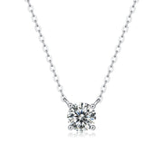 My Heart Will Last Forever - Affordable Diamond Jewelry Necklace Pendant Set With 1-carat And 2-carat Moissan Diamonds, S925 Sterling Silver And Platinum Plating. Fashionable And Trendy Jewelry