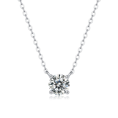My Heart Will Last Forever - Affordable Diamond Jewelry Necklace Pendant Set With 1-carat And 2-carat Moissan Diamonds, S925 Sterling Silver And Platinum Plating. Fashionable And Trendy Jewelry