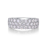 Multi-row Diamond Ring Luxury Fashion Set Moissanite Silver Ring
