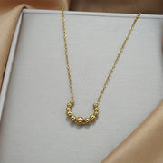 Lxalry Golden Jewelry Set - Crescent Pendant Necklace & Earrings
