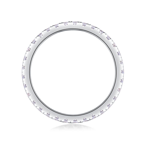 Luxury Fashion Row Diamond Ring Moissanite Silver Ring