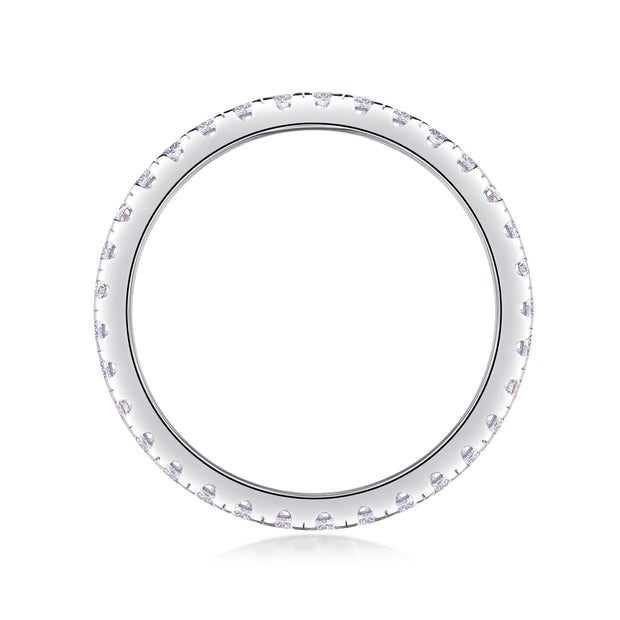 Luxury Fashion Row Diamond Ring Moissanite Silver Ring