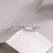 Luxury Fashion Row Diamond Ring Moissanite Silver Ring