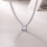 Zhang Yang - A Fashionable And Luxurious Diamond Jewelry Pendant Set With Square Moissanite S925 Sterling Silver