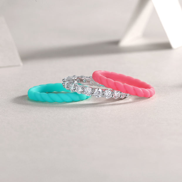 Dreamy Halo - A Fashionable And Luxurious Jewelry Accessory Set With Moissanite S925 Sterling Silver And Platinum-plated Diamond