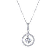 Love Ring - A Fashionable And Luxurious Diamond Jewelry Pendant Set With 1-carat Moissan Diamond S925 Sterling Silver And Platinum Plating