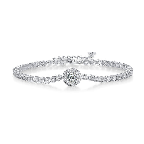 The Bridge Of Magpies Luxury Fashion Mosan Diamond Silver Jewelry Comparable To Natural Diamond Bracelet