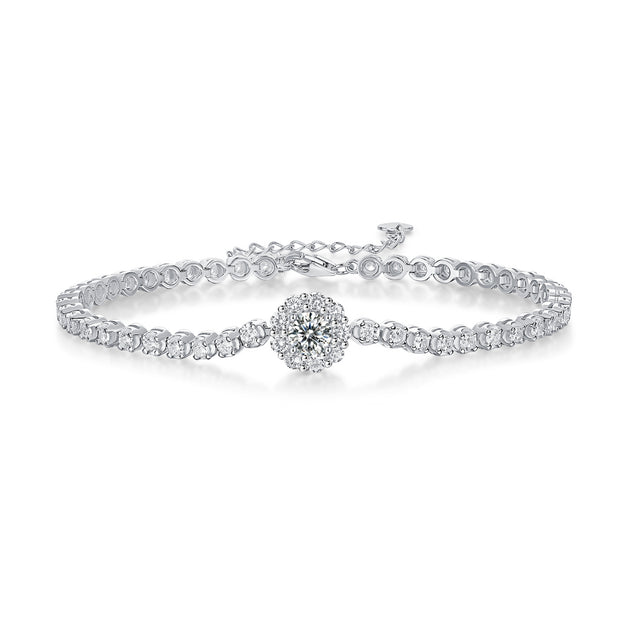 The Bridge Of Magpies Luxury Fashion Mosan Diamond Silver Jewelry Comparable To Natural Diamond Bracelet
