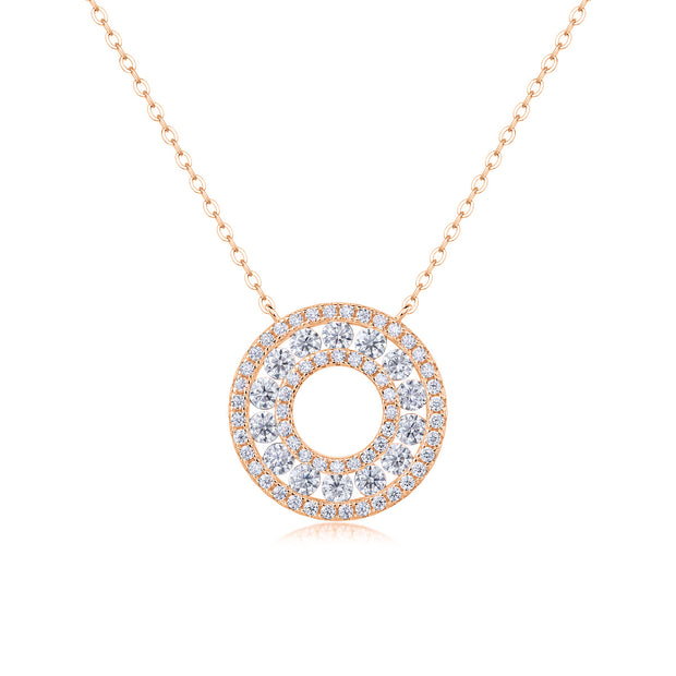 Reciprocating - A Fashionable And Luxurious Diamond Jewelry Pendant Set With Moissanite S925 Sterling Silver