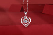 With You In My Heart - A Fashionable And Trendy Jewelry Necklace Pendant Set With 0.5-carat Moissanite S925 Sterling Silver And Platinum Plating