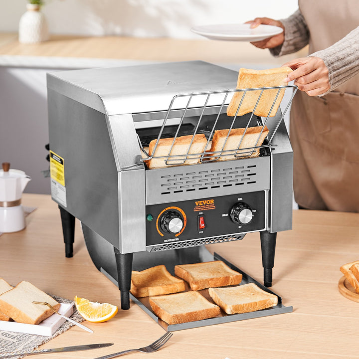 Commercial Conveyor Toaster, 300 Slices/Hour Conveyor Belt Toaster