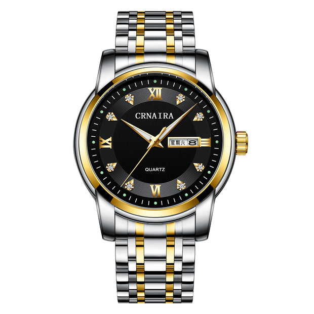 Men's Waterproof Quartz Steel Watch