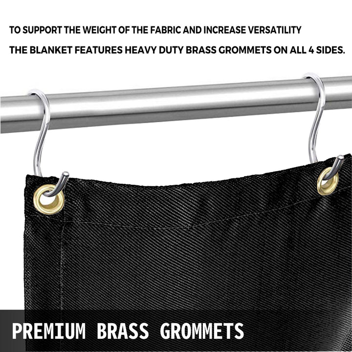 8 X 10 Ft Welding Blanket Black Fiberglass Blanket Portable Fiberglass Fire Retardant Blanket Welding Mat Welding Fireproof Thermal Resistant Insulation With Carry Bag