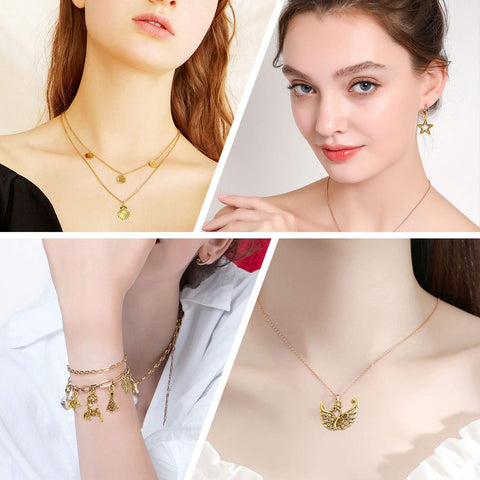 200Pcs Gold Charms Bulk Antique Gold Charms For Jewelry Making Charm Bracelet Necklace Earrings DIY Craft Making-Selling On Amazon Is Prohibited