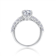 Moonlight Water Drop - A Fashionable Diamond Jewelry Piece Set With Moissanite S925 Sterling Silver And Platinum Diamond Ring