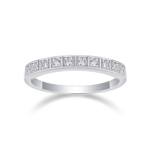 Diamond Ring Luxury Fashion Set Moissanite Silver Ring