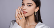Dreamy Halo - A Fashionable And Luxurious Jewelry Accessory Set With Moissanite S925 Sterling Silver And Platinum-plated Diamond