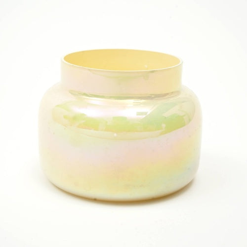 Scented Wax Candle Jar With Lid- Pastel Yellow