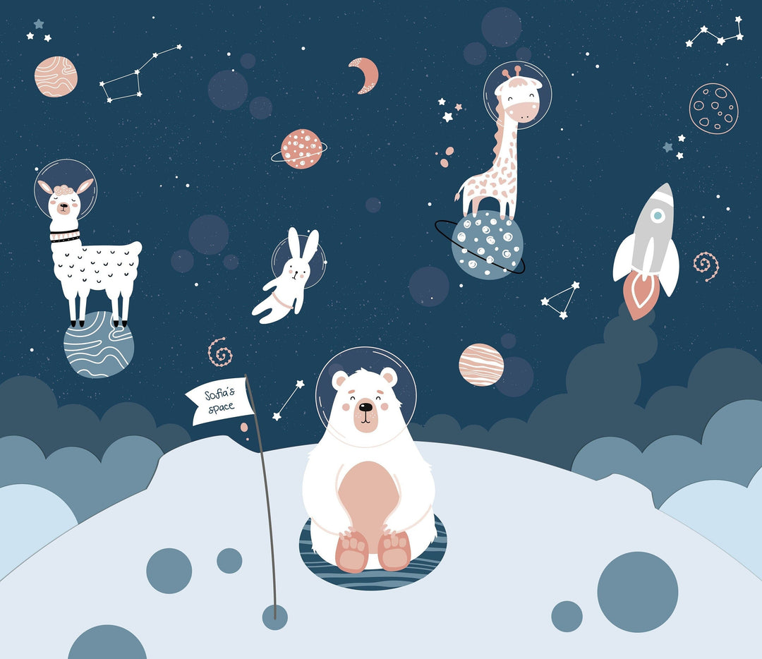 Animals in Space Mural
