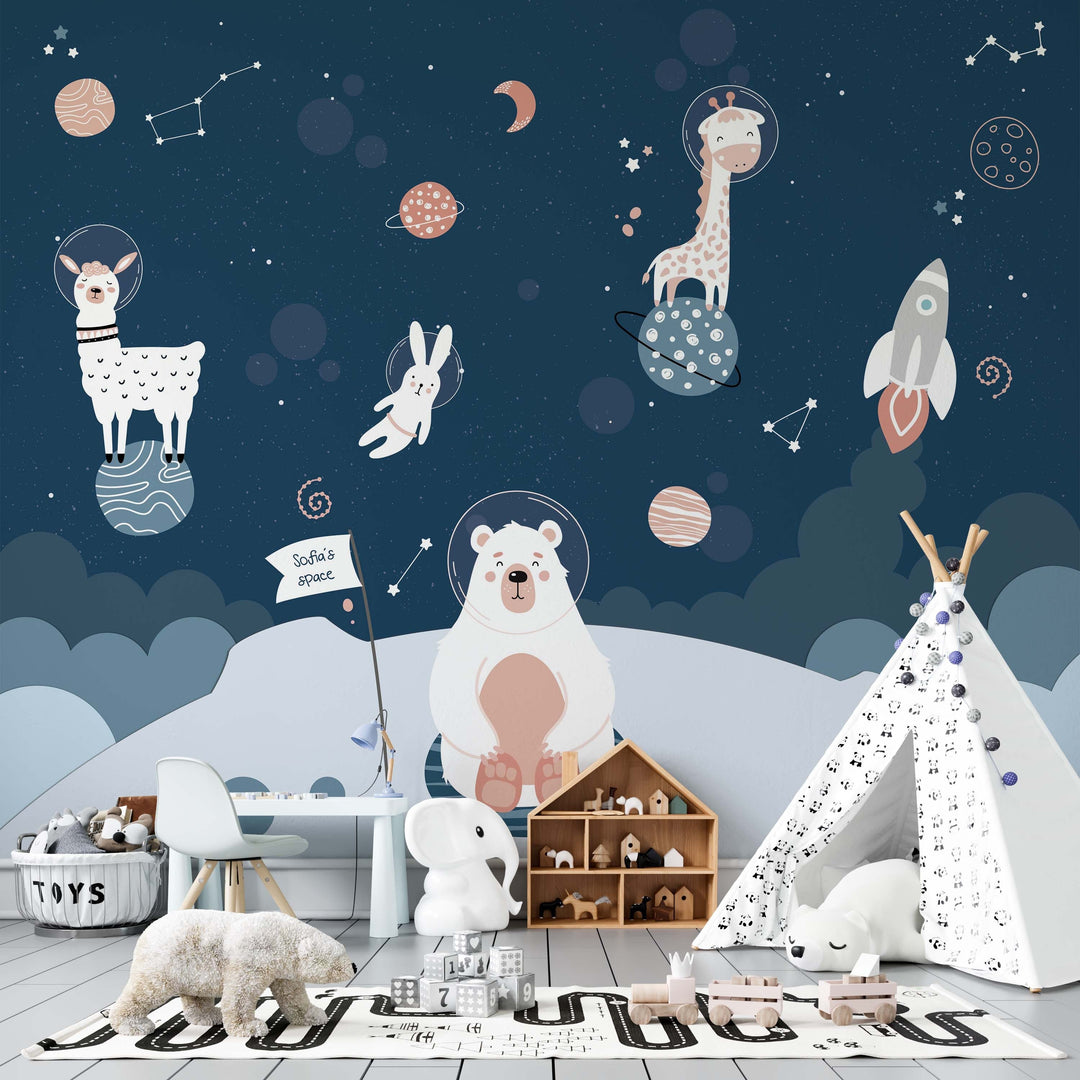 Animals in Space Mural