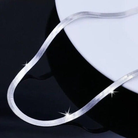 925 Sterling Silver Necklace And 18K Gold Chain Necklace