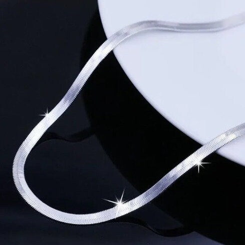 925 Sterling Silver Necklace And 18K Gold Chain Necklace
