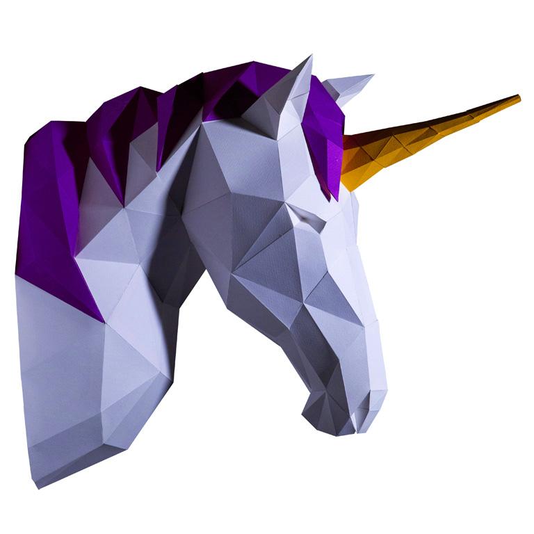 Unicorn Head Wall Mount for Home Decor (DIY Papercraft)